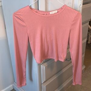 Light pink ribbed long sleeve